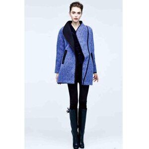 NIC+ZOE Asymmetrical Zip Coat // Large